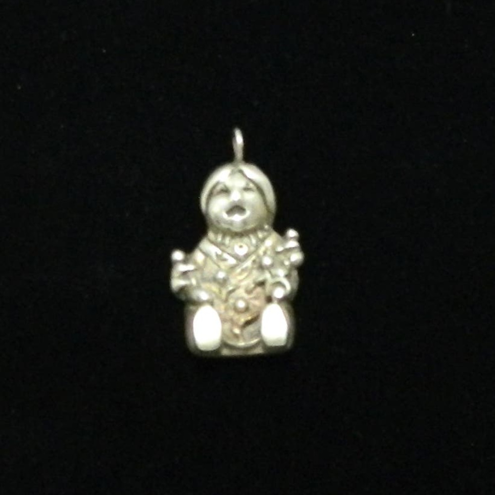 Storyteller Sterling Pendant signed GSNM Stamped Sterling
